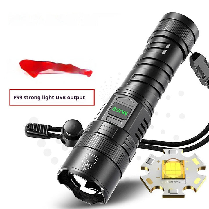 Illuminate Your Adventures with the USB Charging Camping Portable Flashlight
