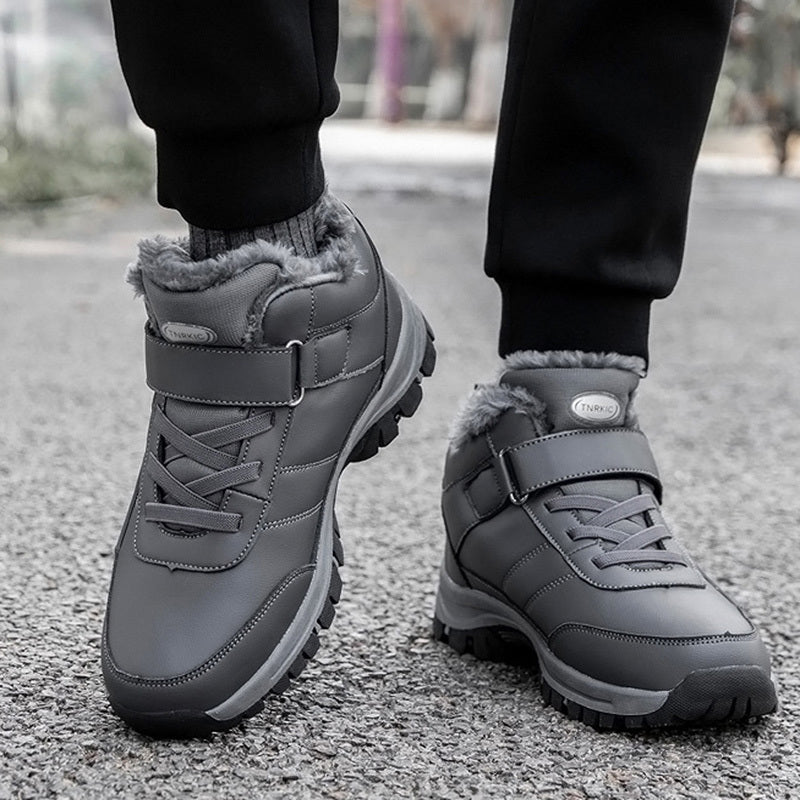 Men Warm Plush Hiking Shoes