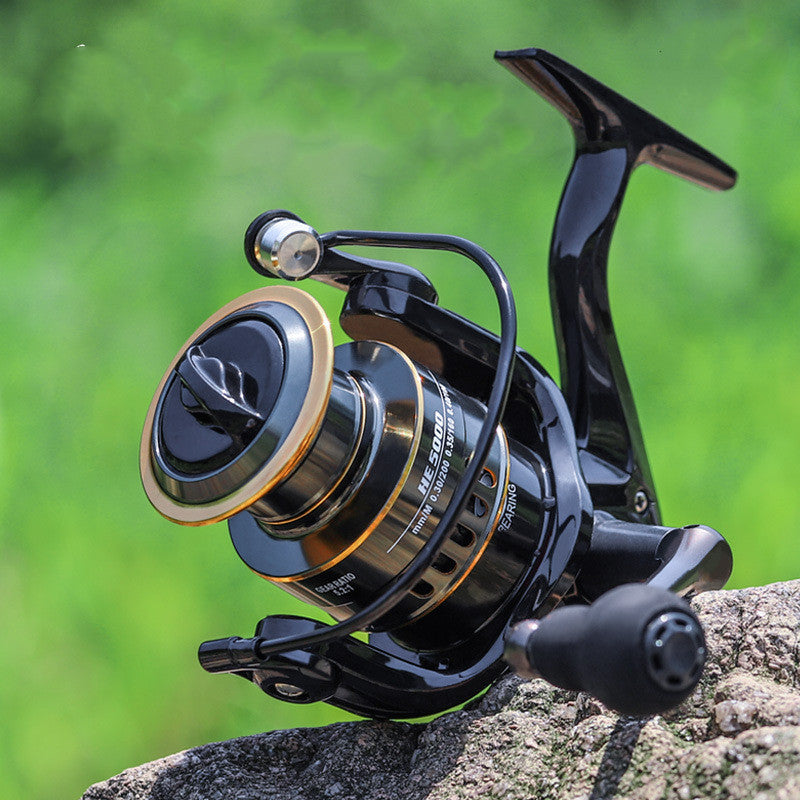 Fishing line wheel fishing rod