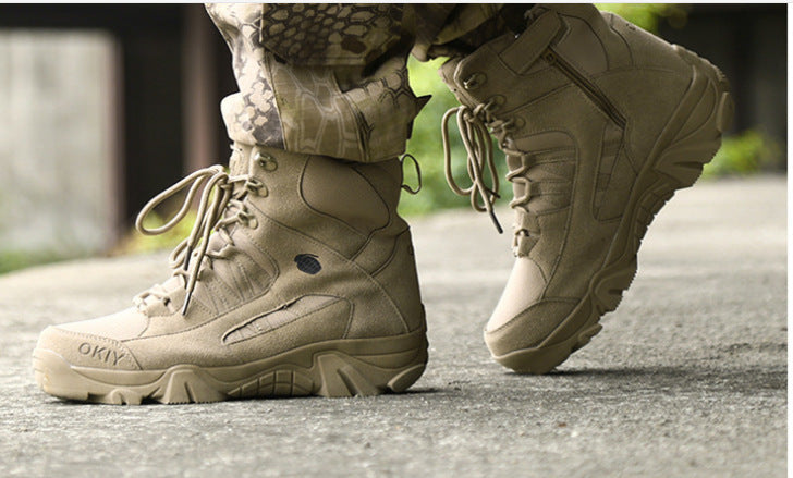 Breathable High Top Outdoor Hiking Tactical Boots