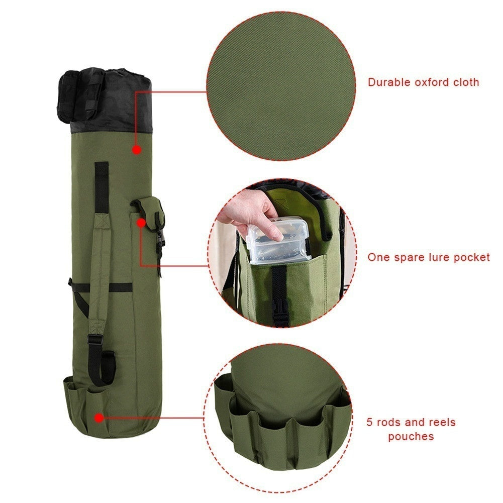 Fishing rod storage portable reel bag