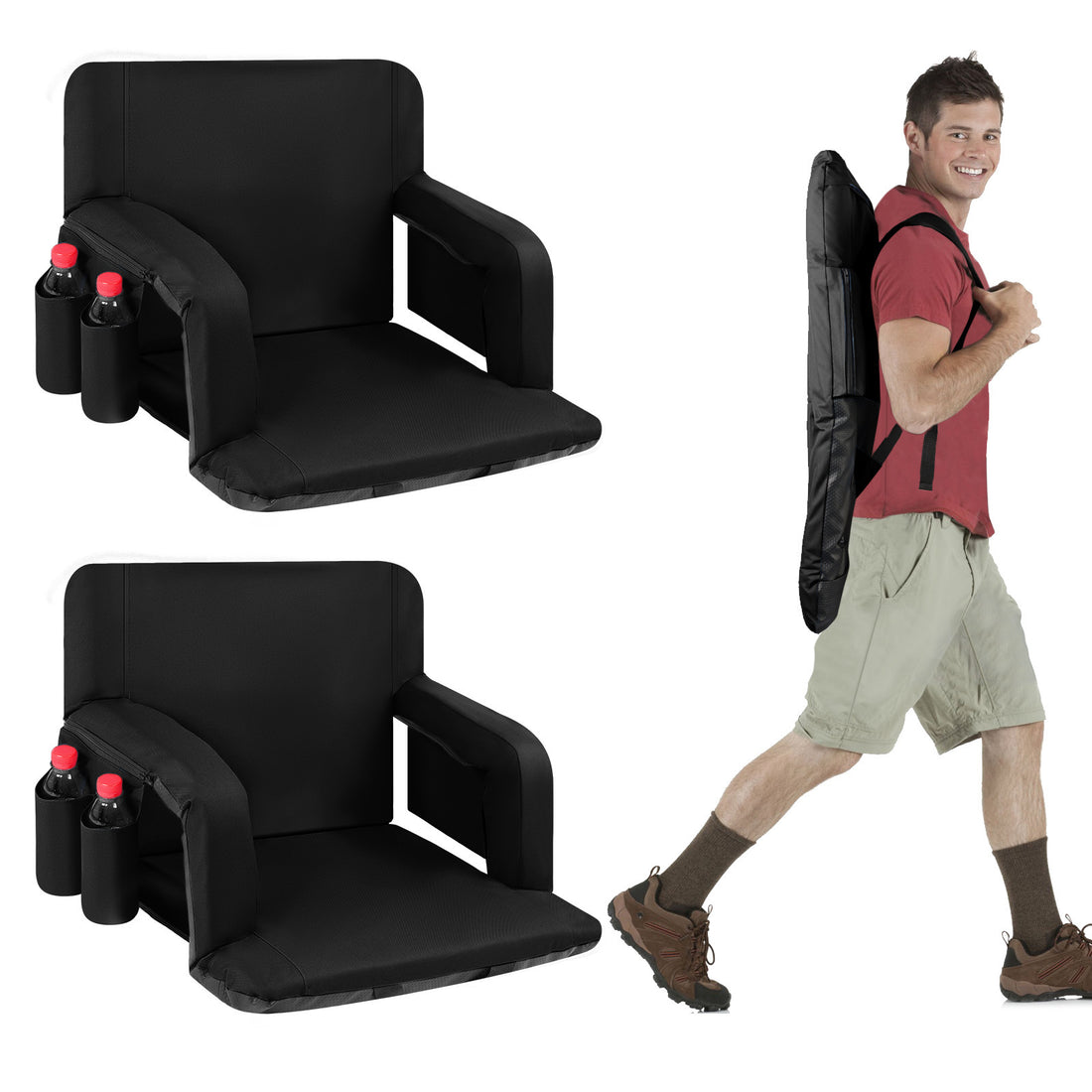 Portable Camping Back Cushion Foldable Chair