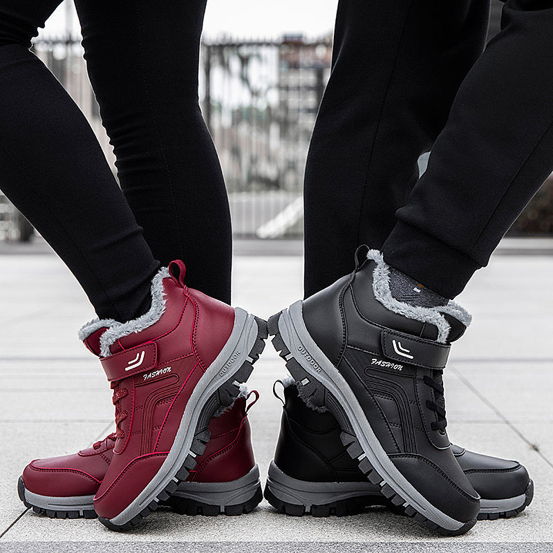 Men Warm Plush Hiking Shoes