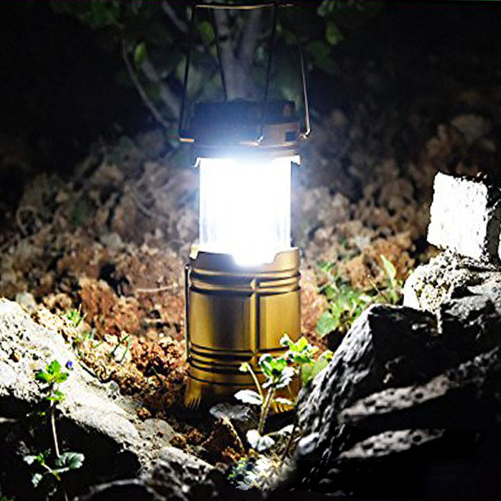 Solar multifunctional telescopic camping lantern