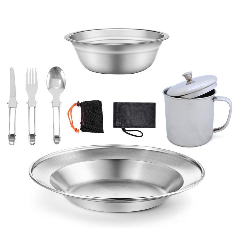 Outdoor Camping Single Tableware Cookware Set