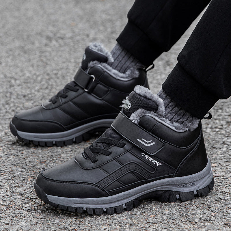 Men Warm Plush Hiking Shoes
