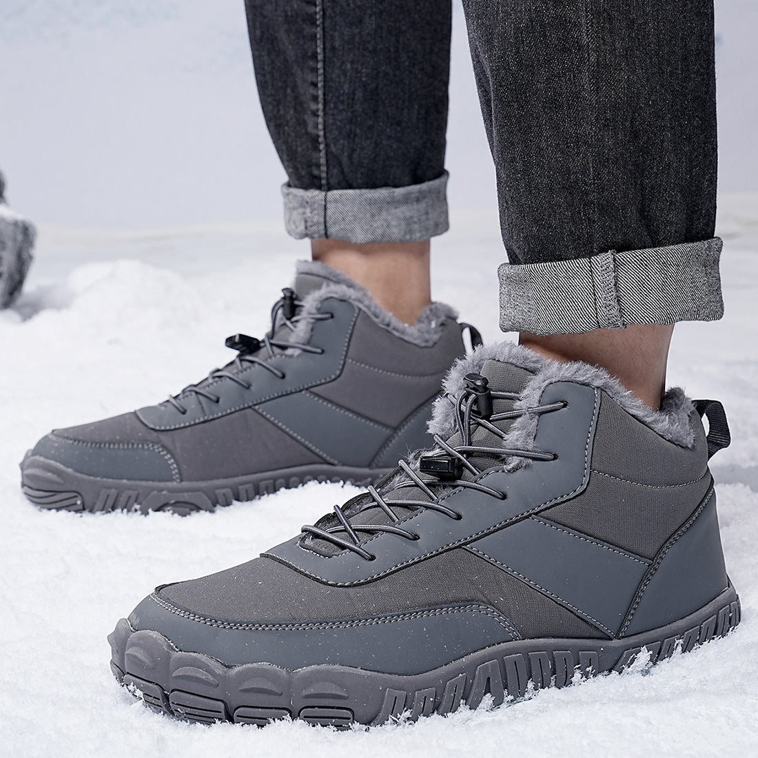 Outdoor Men's Five-finger Cotton-padded Shoes
