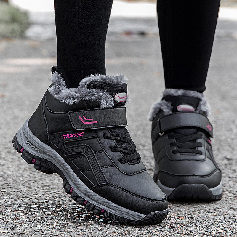 Men Warm Plush Hiking Shoes