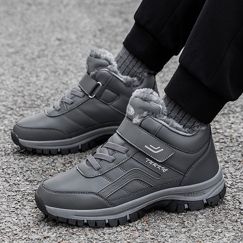 Men Warm Plush Hiking Shoes
