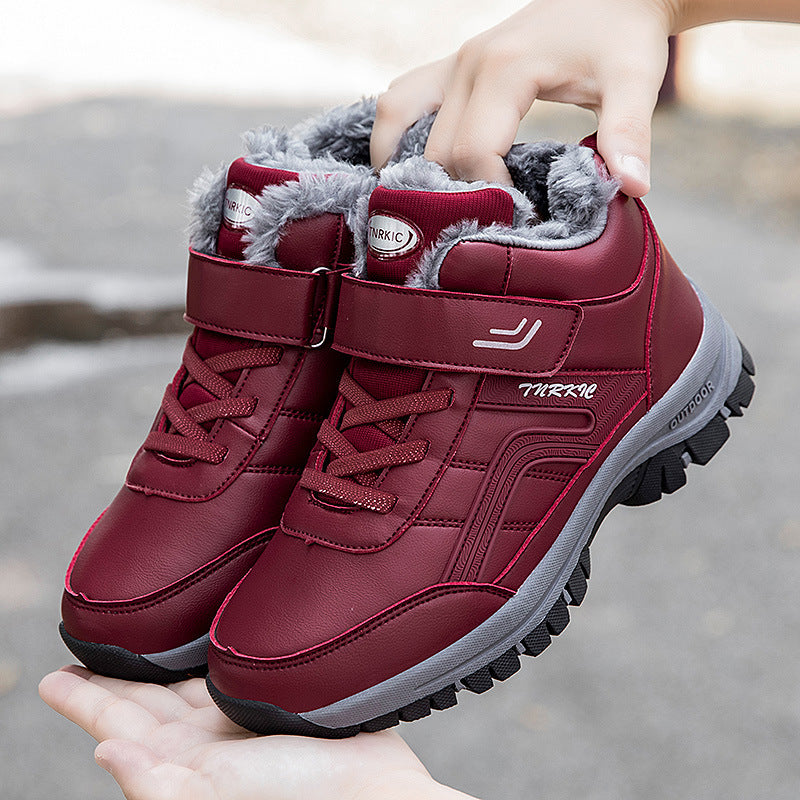 Men Warm Plush Hiking Shoes