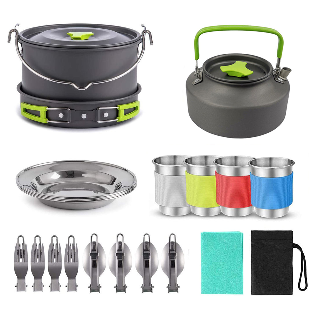 Oven Aluminum Pot Camping Cookware Set