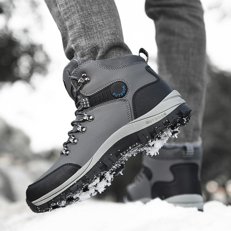 Men Warm Plush Ankle Boots